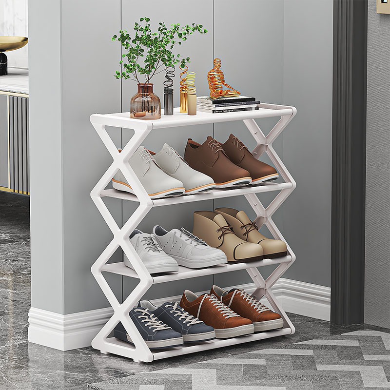 Large link TEMU Xiyin Cross-border Labeling Simple Multi-functional steel Pipe Assembly Shoe cabinet wholesale Student dormitory shoe rack details Picture