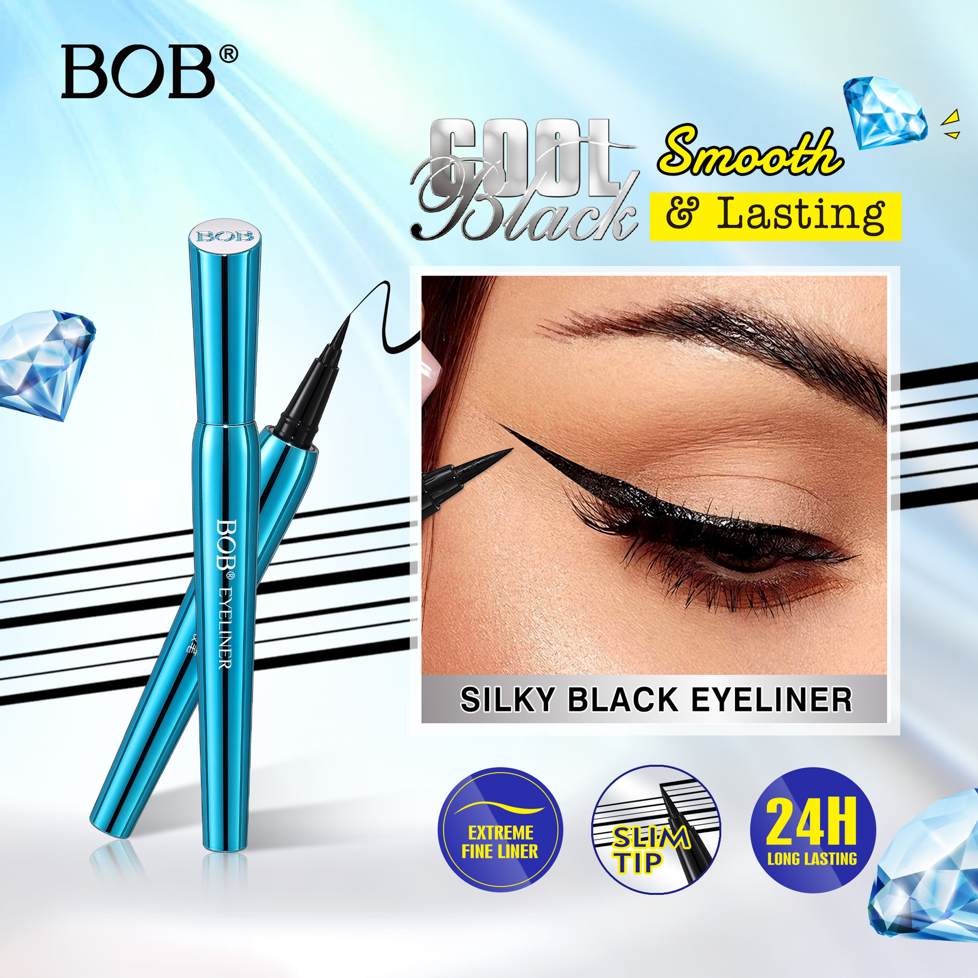 Cross-border bob foreign trade basketball tube eyeliner pen