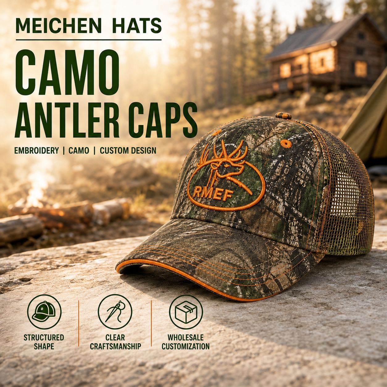 Customized cross-border baseball caps, three-dimensional embroidered baseball caps, enterprise promotional advertising caps, men's and women's sun hats details Picture