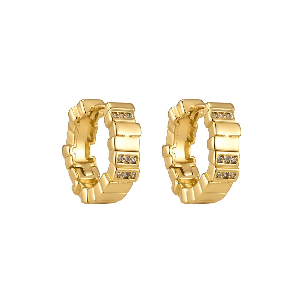The source factory's block-shaped spliced and closely inlaid circular ear buckles offer a light luxury professional style with a high-end feel. We support consignment and mixed batch Item Picture