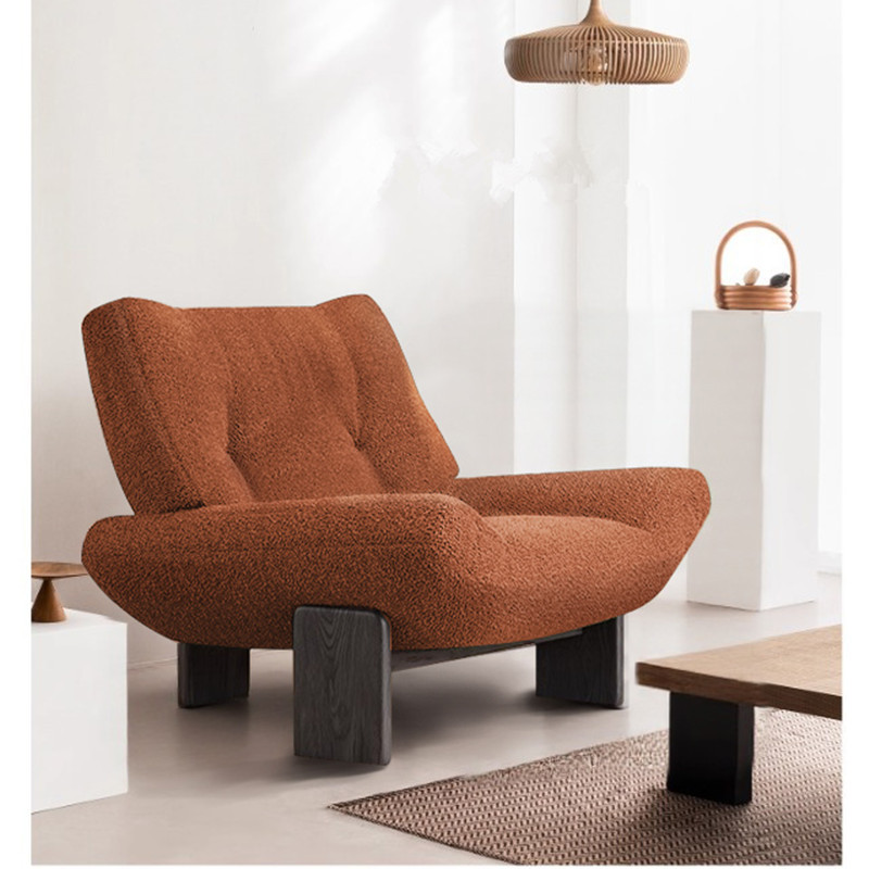 Star Factory wholesals vintage single sofa chairs, wabi-sabi style solid wood leisure chairs, hotel living room and club reception chairs, designer negotiation chairs Application Scenario