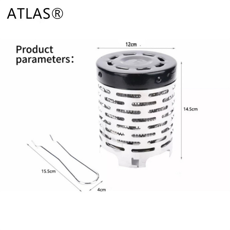 不锈钢户外取暖炉便携式卡式炉加热罩便捷带提手多功能露营红外
