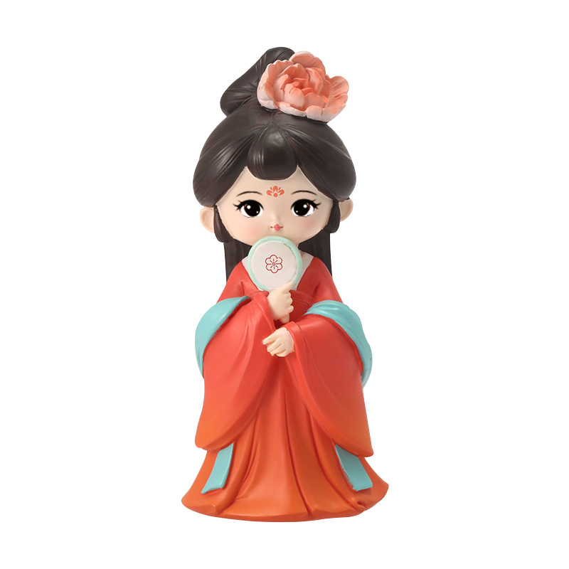 Top 10 Ancient Charm Beauty trinkets, New best-selling resin craft decorative items, Chinese cartoon casual Tang Dynasty Item Picture