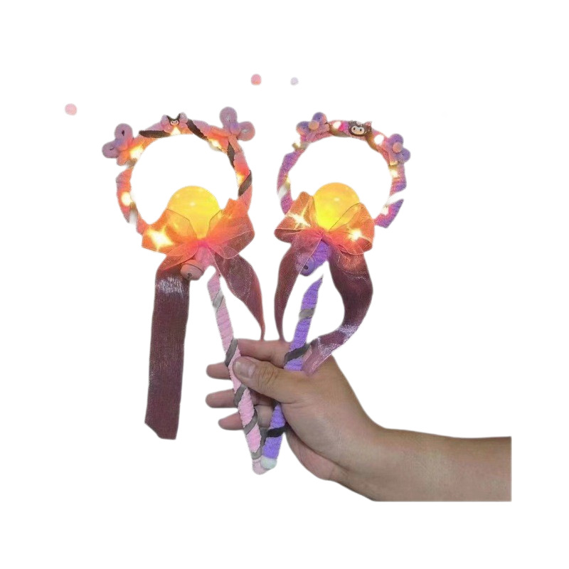 New children's magic fairy wands, twisty sticks, handcrafted glittering cartoon magic wand toys, wholesale at street stalls Item Picture