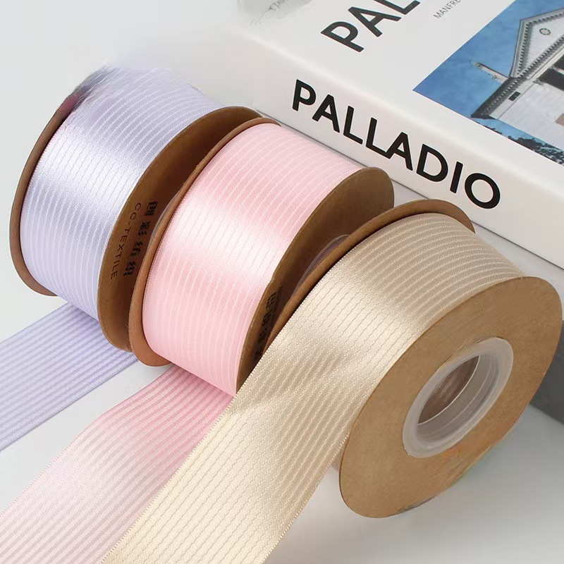 Strip ribbon manufacturer direct sales of clothing, shoes, hats, accessories, bows, headwear, gift packaging ribbons, 50 yards per roll Application Scenario