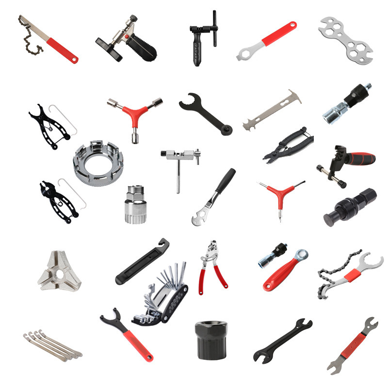 Disassemble the center shaft chainring, flywheel, bicycle, mountain bike tools, chain cutter, Allen wrench, spoke wrench bracket