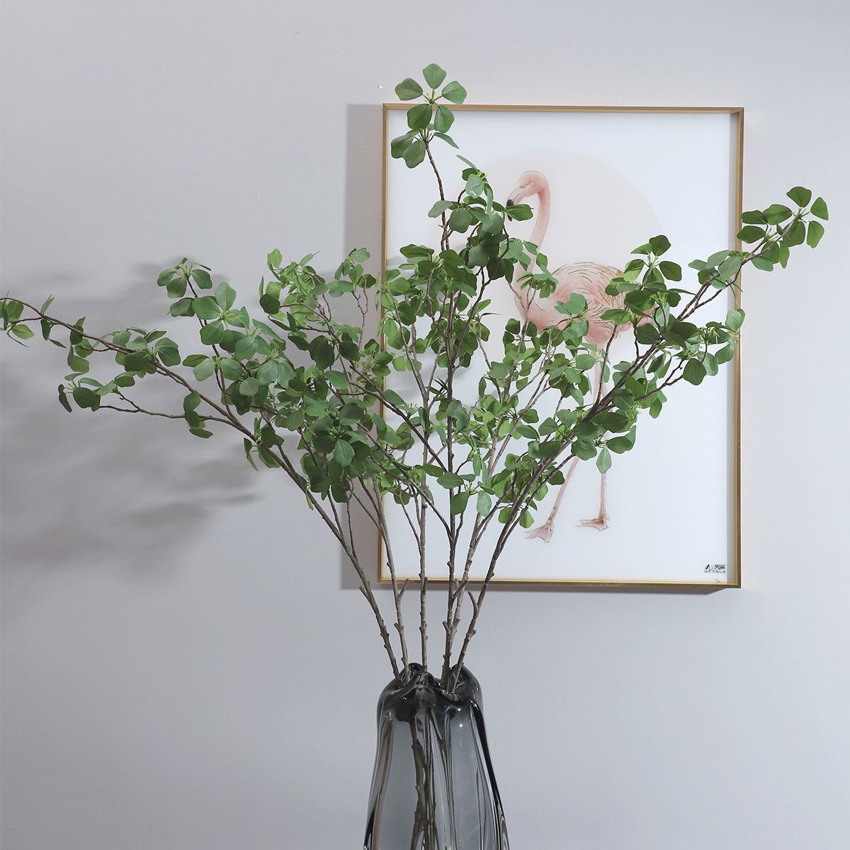 高端仿真日本吊钟叶北欧简约家居客厅装饰摆件假花摄影道具仿真叶细节图