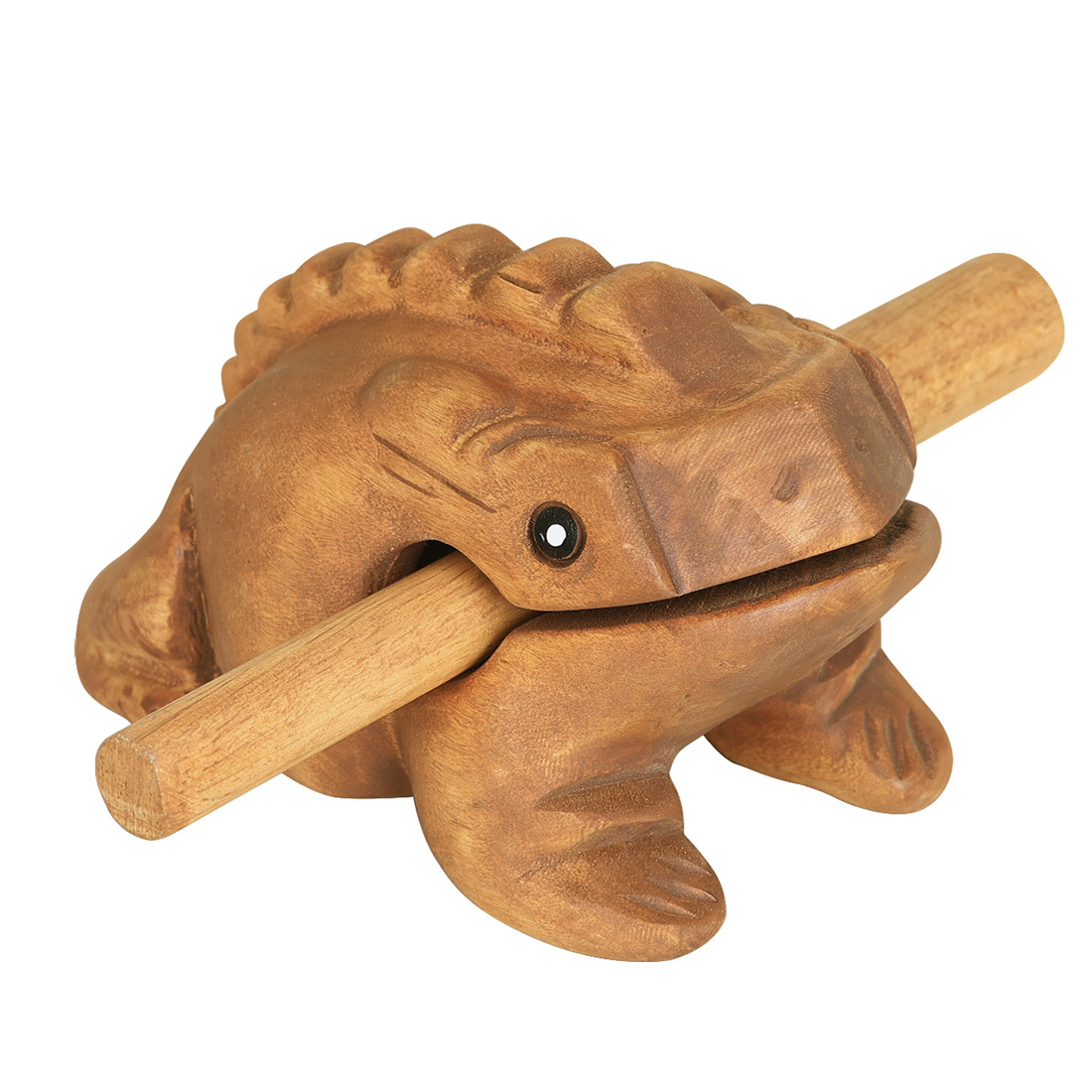 Transfronterizo de madera tesoro rana madera sólida tallado vocalizante pez de madera sapo bufonero rana de madera artesanía