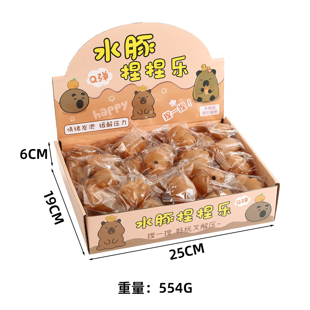 Cute mini Capibara, slow rebound, release stress relief, capybara toys, night market stalls, stress-relieving animals Item Picture