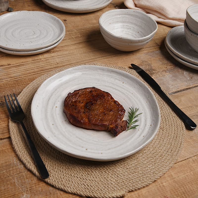 外贸不规则ins复古酒店餐具饭店会所私房菜高颜值碗碟盘套装