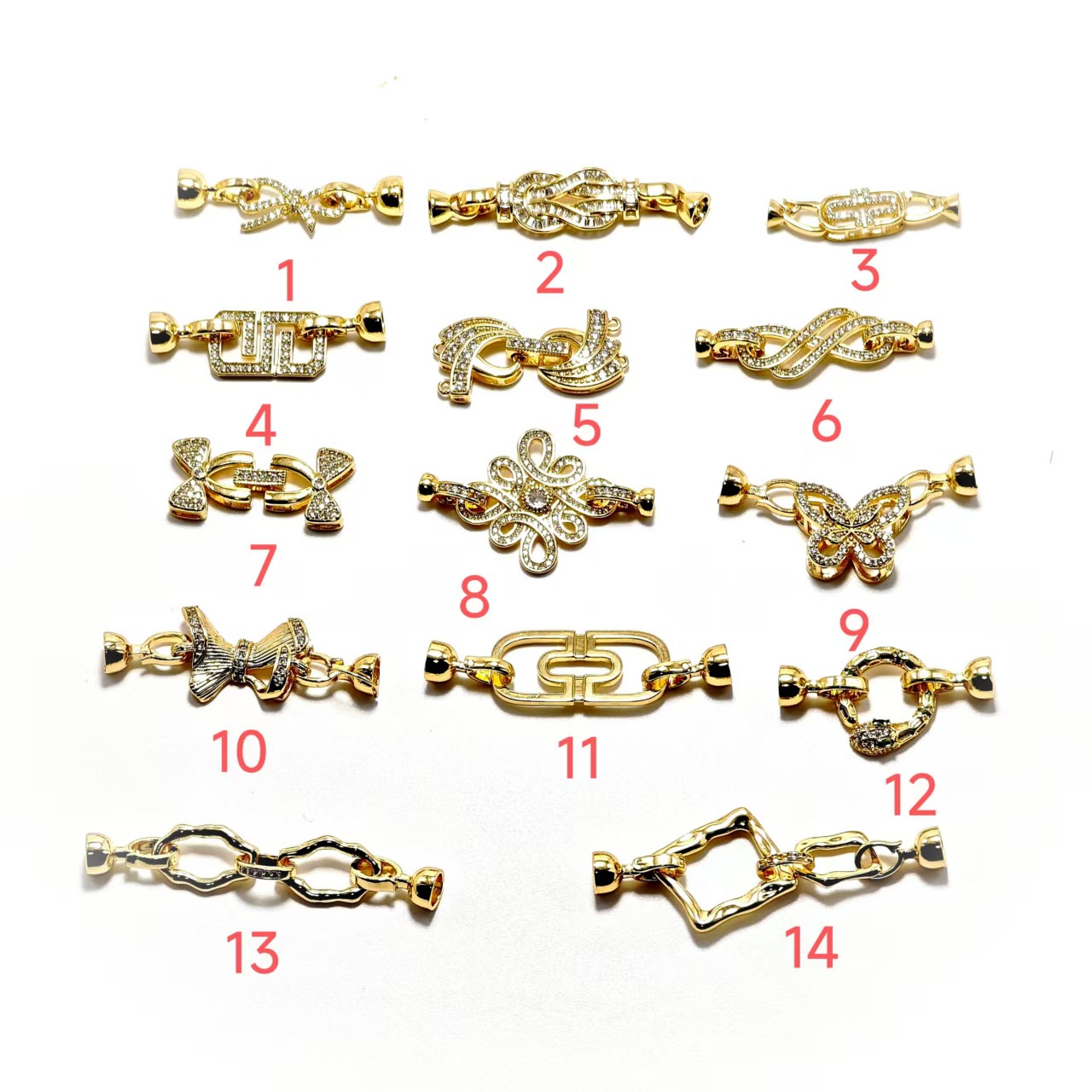 Pearl necklace buckle, double circle geometric buckle, hand-finished connecting buckle, mother-and-child buckle, sweater chain buckle, diy jewelry accessories