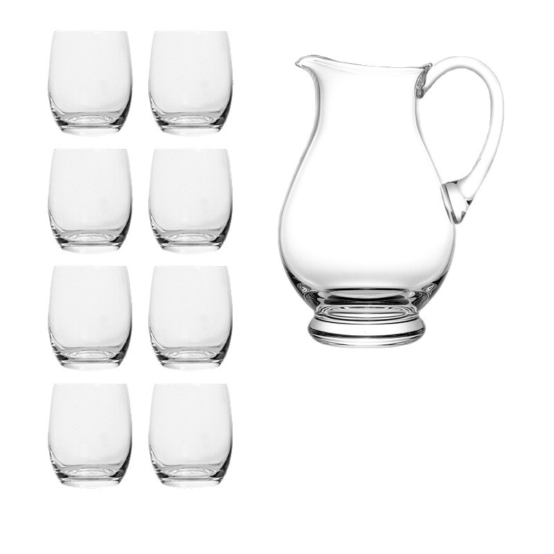 Czech imported Crystalex water cup gift box set, large-capacity household cold water bottle as a practical gift for customers Item Picture