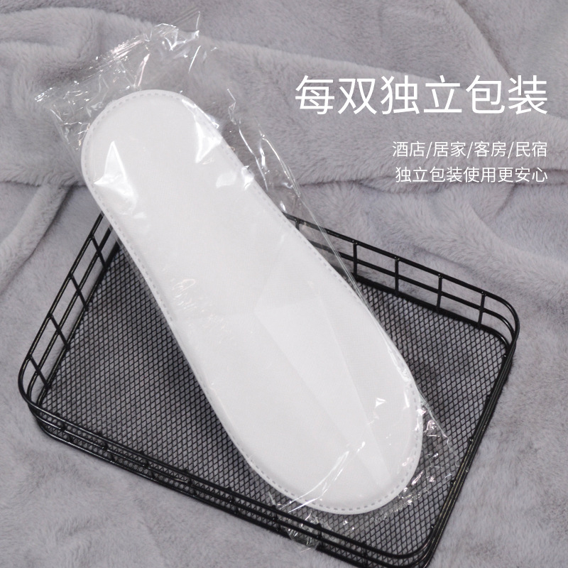 Wholesale of disposable slippers for hotels, household hospitality and travel supplies, non-woven fabric thickened slippers for hotels and homestays Application Scenario