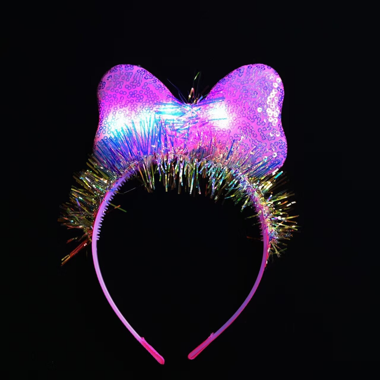 Children's luminous snowflake sequin Christmas headband, stage performance props and hair accessories, cute glittering headband new style Application Scenario