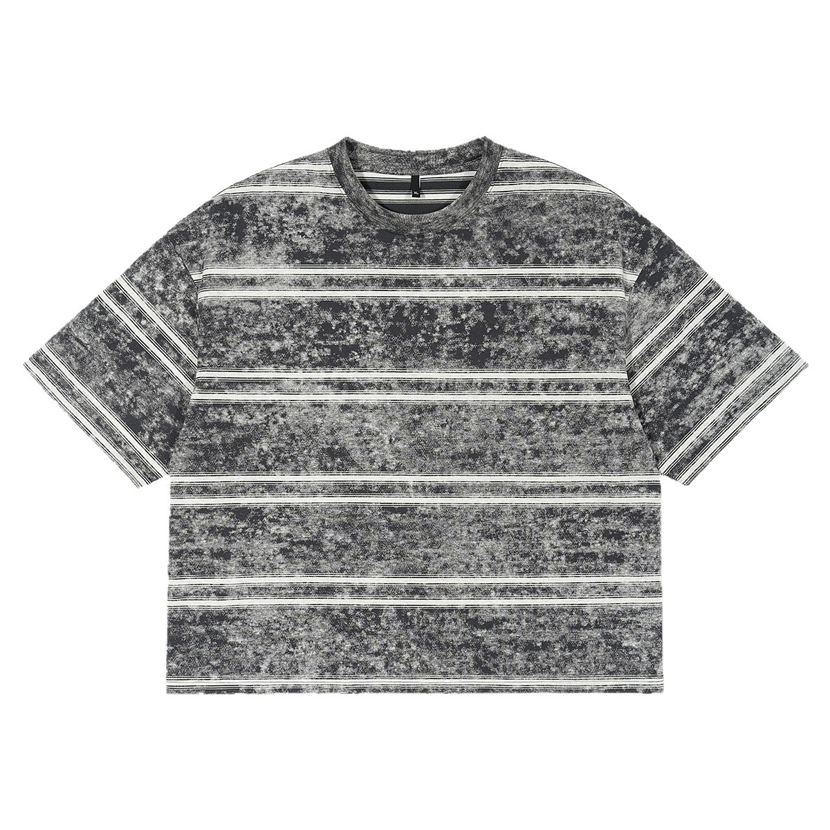 ETAI men's fashion brand summer short-sleeved retro striped T-shirt, short and loose style, casual and versatile Item Picture