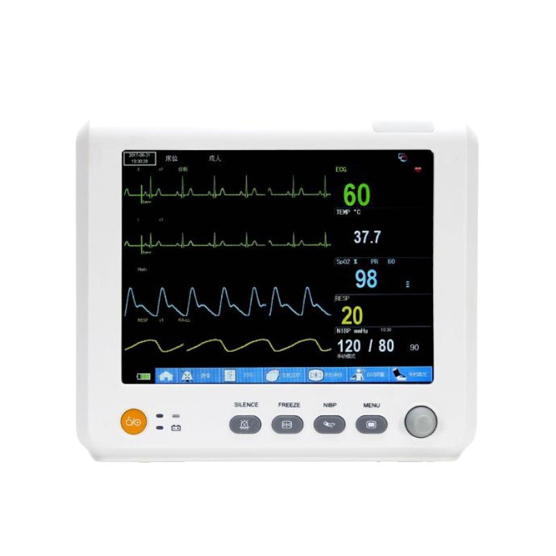 Cross-border exclusive M8 multi-parameter patient monitor, 8-inch high-precision heart rate, respiratory rate, blood oxygen and electrocardiogram monitoring Item Picture