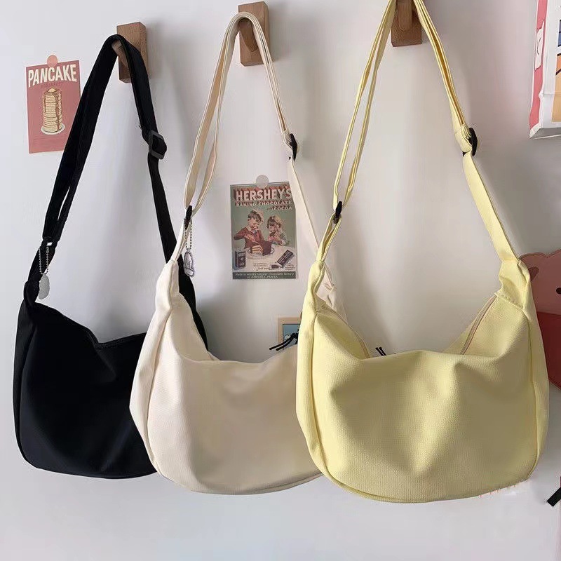Cross-border Waffle dumpling bag, fashionable and simple Korean style, versatile, daily trend, candy color, women's single-shoulder crossbody bag, handbag, hand-carry dumpling bag