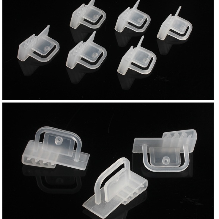 Shopping mall POP plastic card clamps, channel clips, supermarket shelf advertising boards, promotional card accessories, PVC universal card inserts, shelf labels, plastic fixed clips, supermarket cabinet advertising prompt pieces, clamping accessories, store signs details Picture