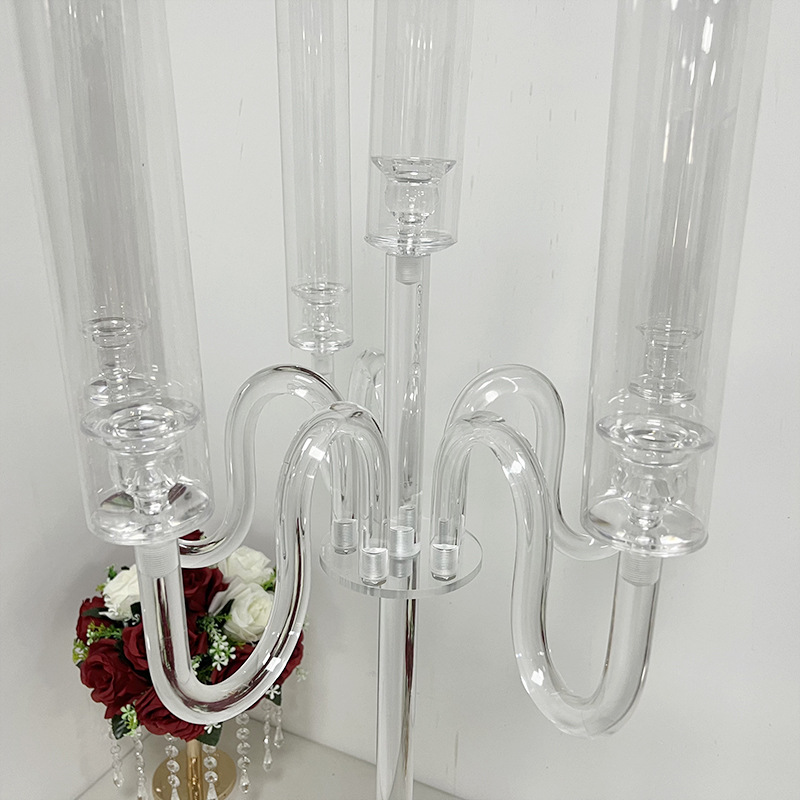 6 European acrylic candlesticks, wedding candlesticks, wedding venue decoration props, candlesticks Application Scenario