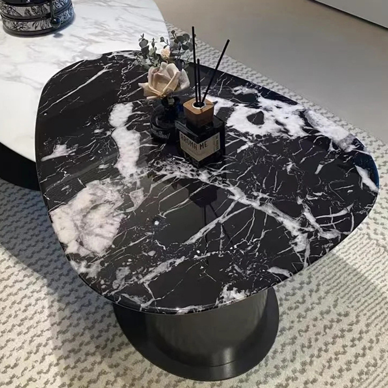 意式极简大理石茶几2025客厅家用设计师新款高级感异形边几组合详情图3