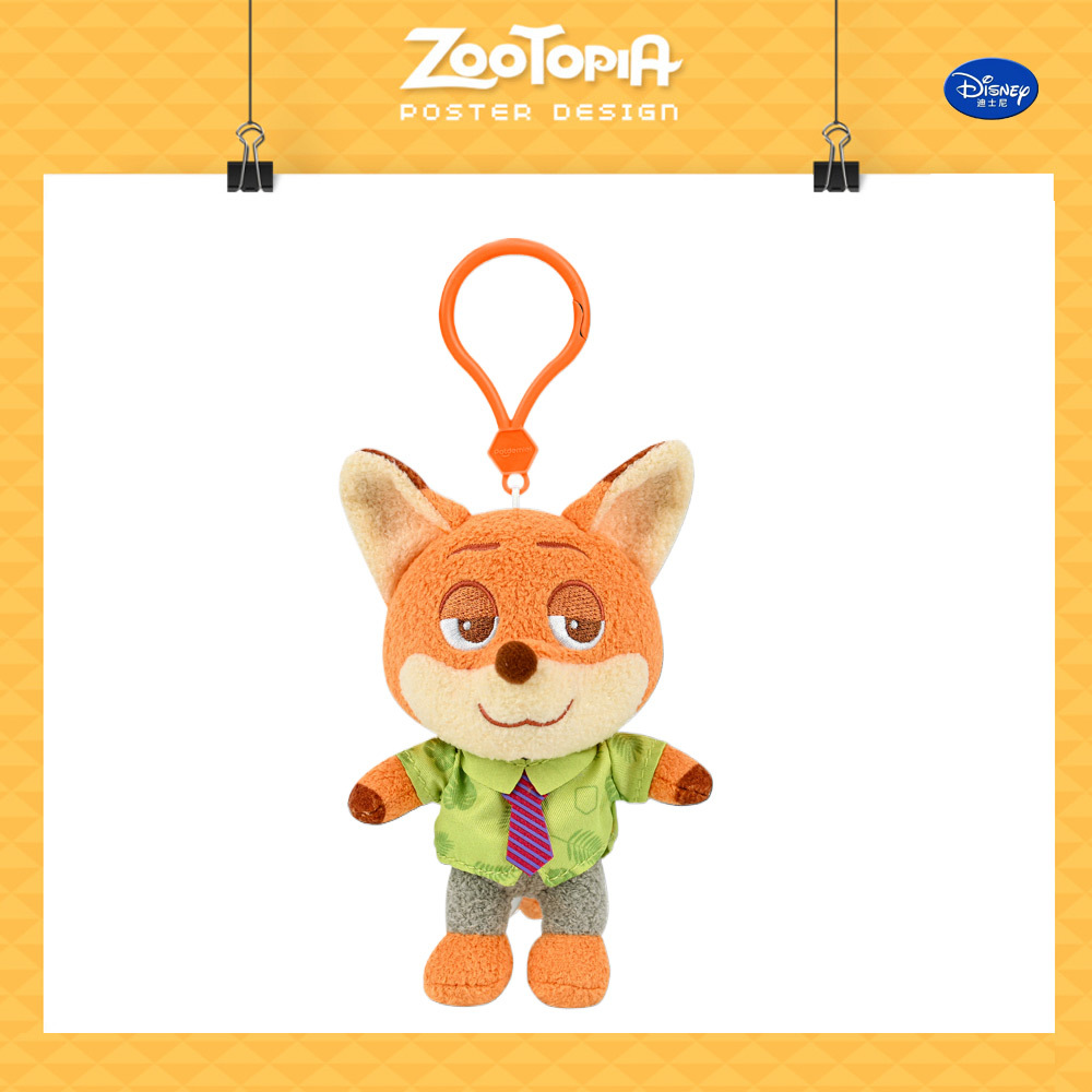 Official Disney Zootopia Judy Nick Lightning Q-cute plush keychain backpack doll pendant Application Scenario