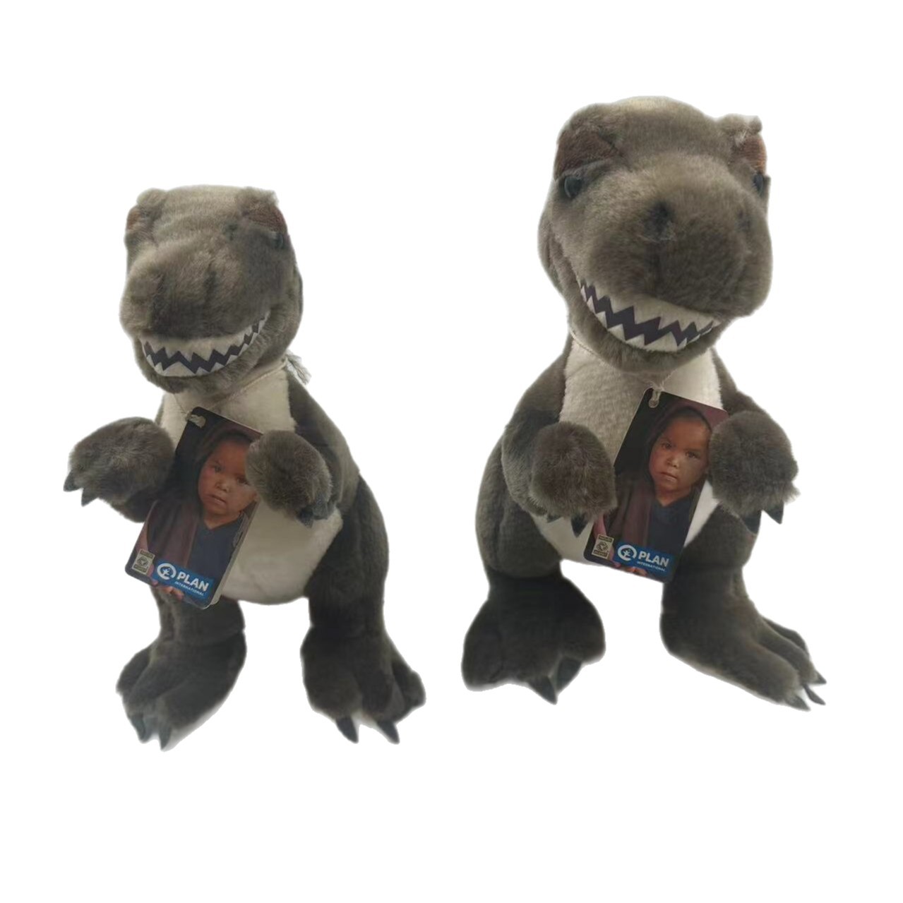 毛绒玩具恐龙霸王龙，动物园恐龙园游乐园旅游纪念品礼品白底实物图