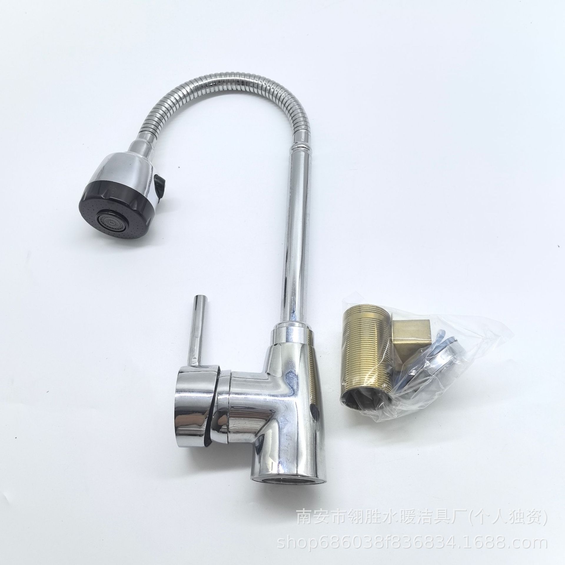 水龙头/水龙头北美/小熊贴防溅水龙头/洗手盆水龙头合金双联/卫浴产品图