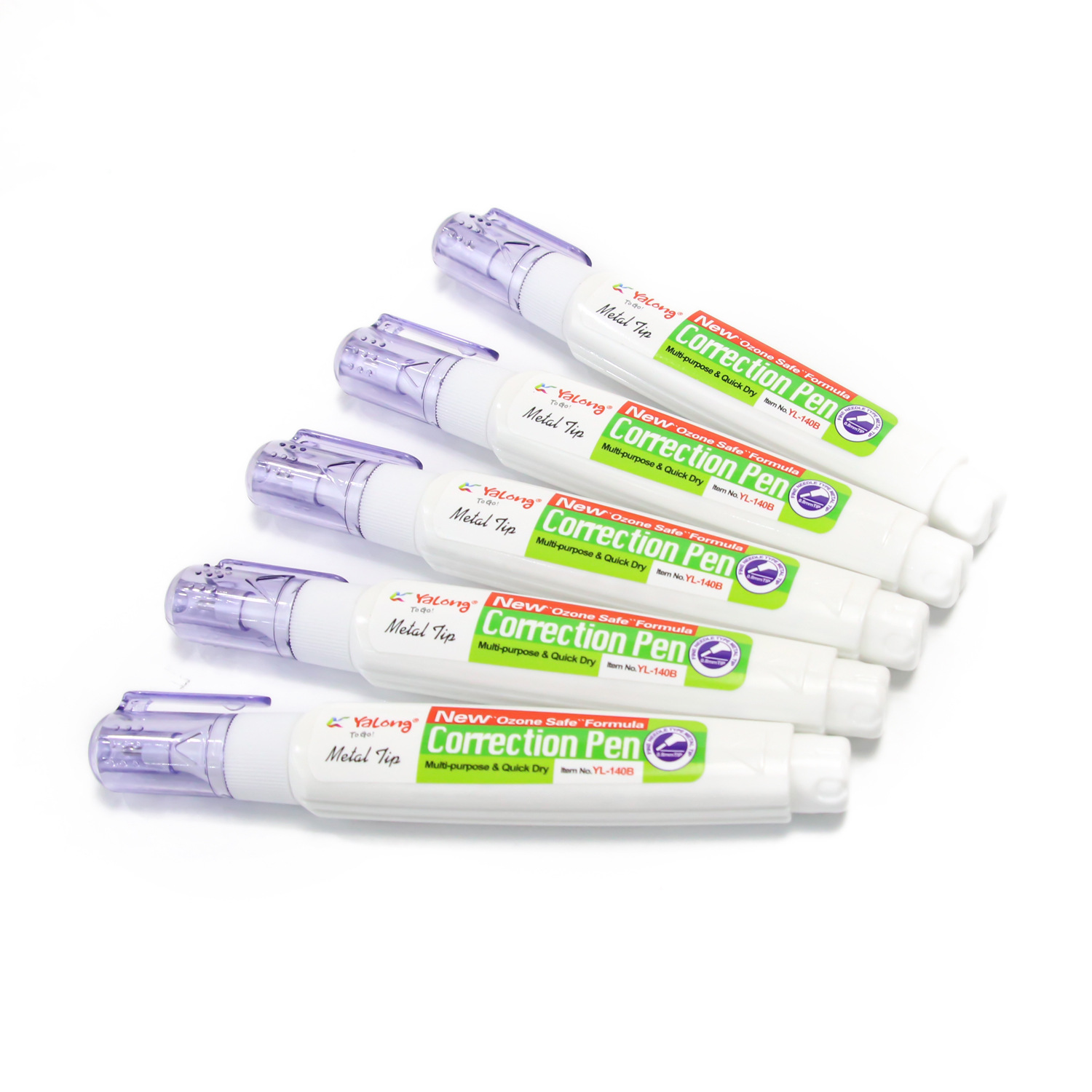 Yalong Cross-border Wholesale offers high-quality student stationery, quick-drying metal pen tips, correction pens and fluid stationery products details Picture