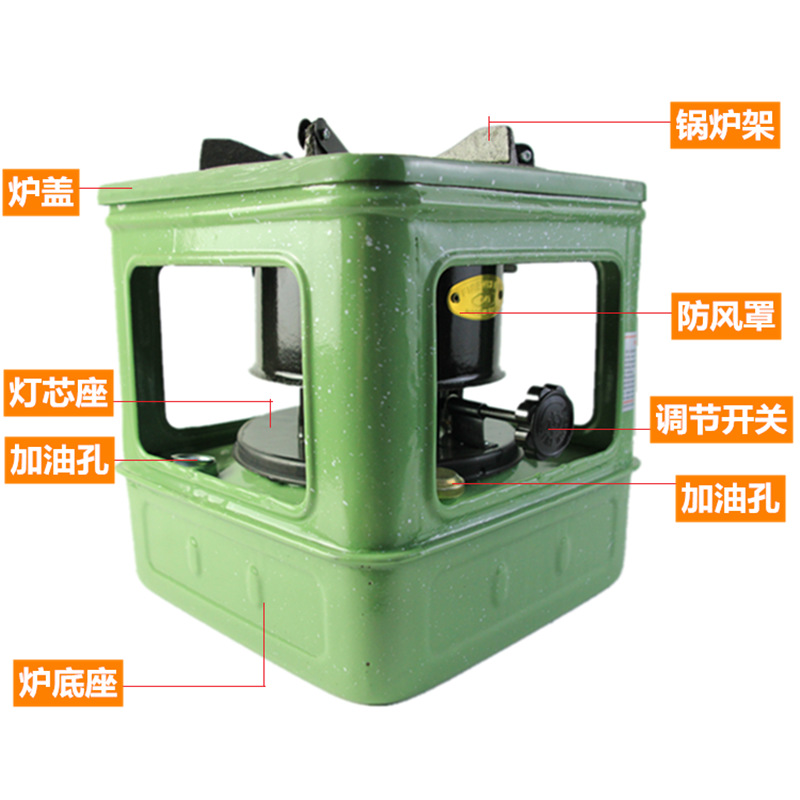 Yanlun 641 type kerosene stove, card-type outdoor cooking stove, 10-wick oil stove, outdoor stove, burner head