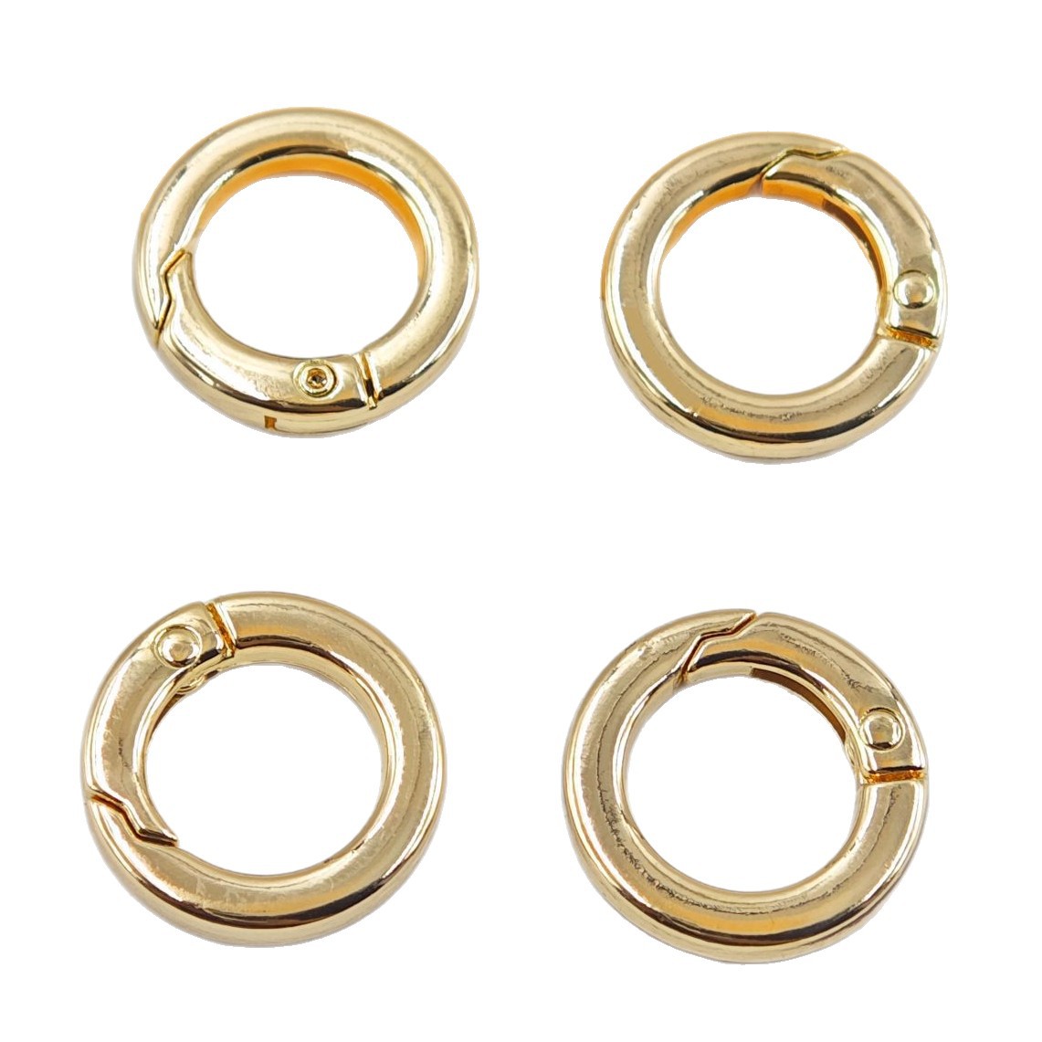 Silver openable flat wire spring ring diy shoulder bag metal open buckle hanging decoration bag hardware accessory buckle Item Picture