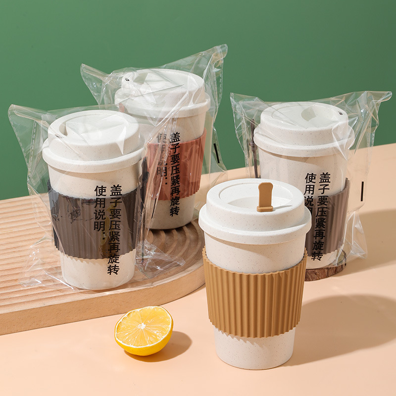 Wheat straw coffee cups, Japanese outdoor leak-proof mugs, popular portable cups, gift cups, water cups, wholesale cups Application Scenario