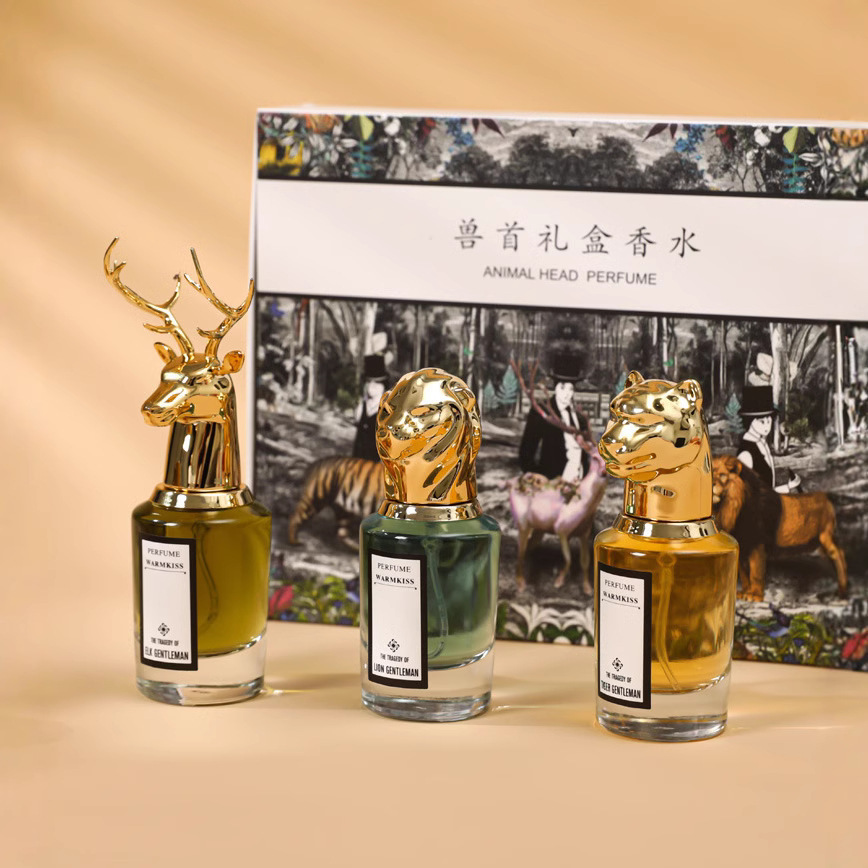 Tiger, elk and lion shaped perfume bottle, luxurious fragrance bottle, decorative item, home storage bottle Application Scenario