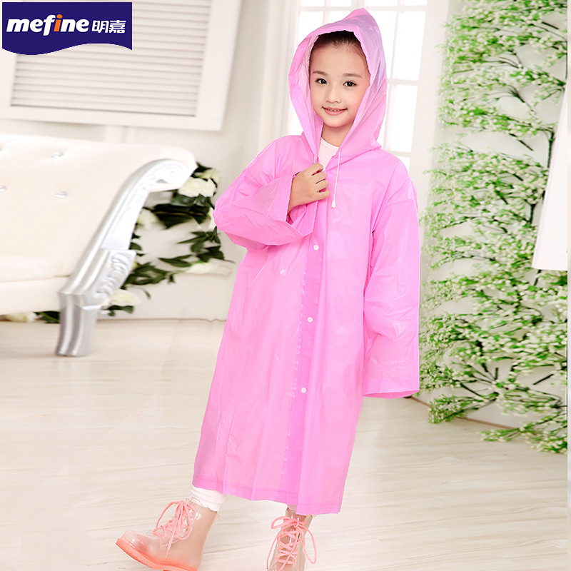 明嘉儿童雨衣全身连体雨衣男童女童加印学生PEVA雨衣工厂现货批发