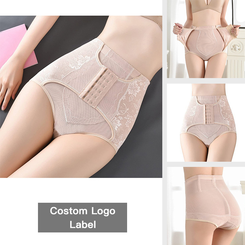 跨境新款2022内裤女中腰收腹裤女束腹提臀产后瘦身塑身透气收肚