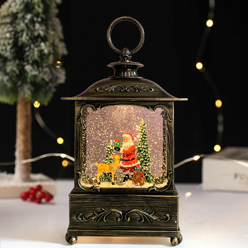 Christmas gifts: Snowflake wish lantern, night light, music box, crystal ball, snow house, town music box, children's handicrafts Specification image