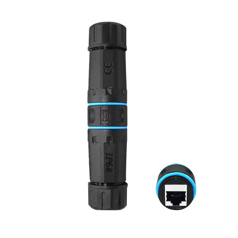 Cross-border waterproof wiring terminal M23RJ45 cable connector, outdoor rainproof Y3RJ45 parallel terminal interface Item Picture