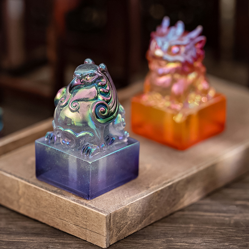 Shangsen's best-selling products: Emperor's Seal Blind Box, Auspicious Beasts, Jade Seal, Seals, Auspicious Wealth Attraction, Small Table Ornaments, handicrafts, toys Specification image