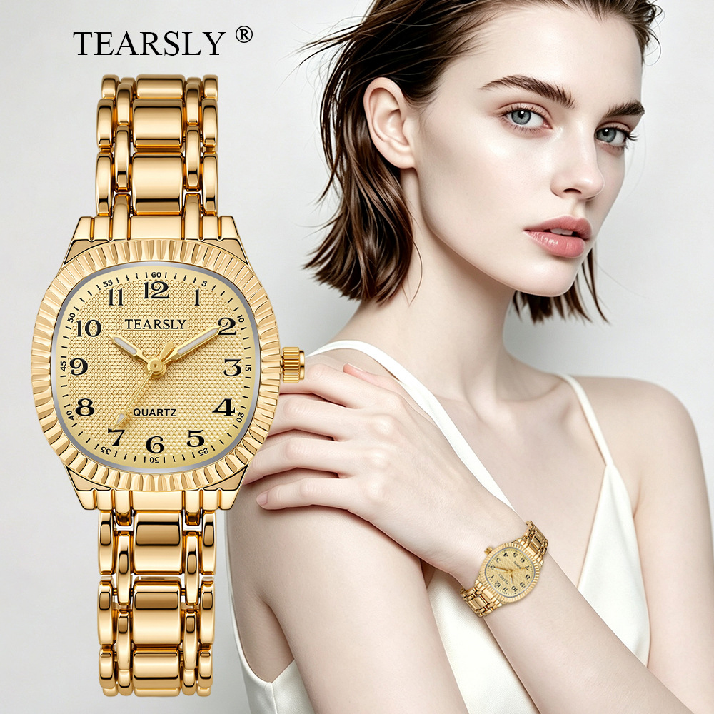 Cross-border bestseller square bezel waterproof women's watch, luminous quartz watch with digital dial, custom-made wholesale for women