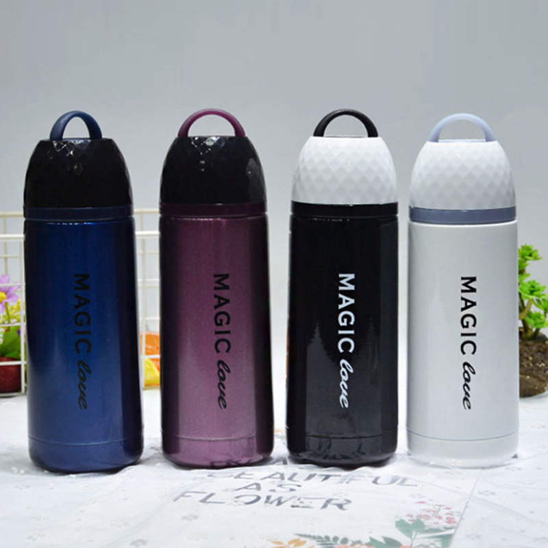 促销礼品印logo慕色水晶保温杯男女学生不锈钢情侣水杯便携水壶杯