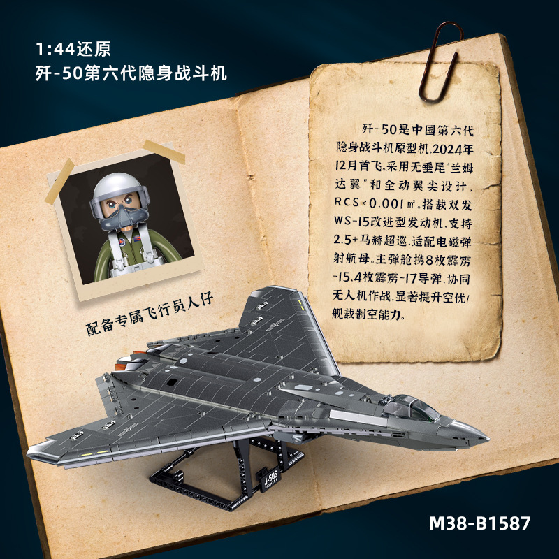 飞机模型/鲁班飞鸟/飞机/拼搭玩具/航拍无人机产品图