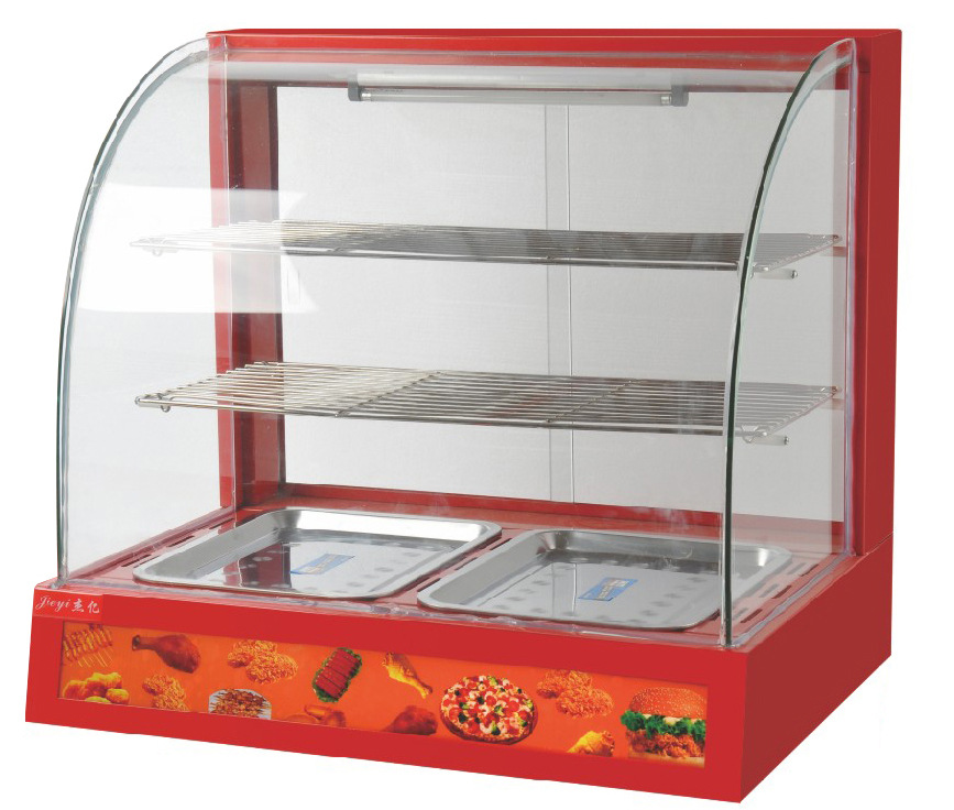 Commercial insulated cabinets, heating constant temperature boxes, chestnut egg tarts, bread and French fries, glass cooked food cabinets, small food display cabinets Item Picture