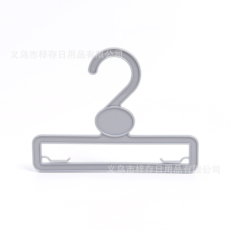 Factory direct supply of niche gray hanging plastic hook towel rack, scarf, tie, silk scarf display rack, thickened clothes hanger Item Picture