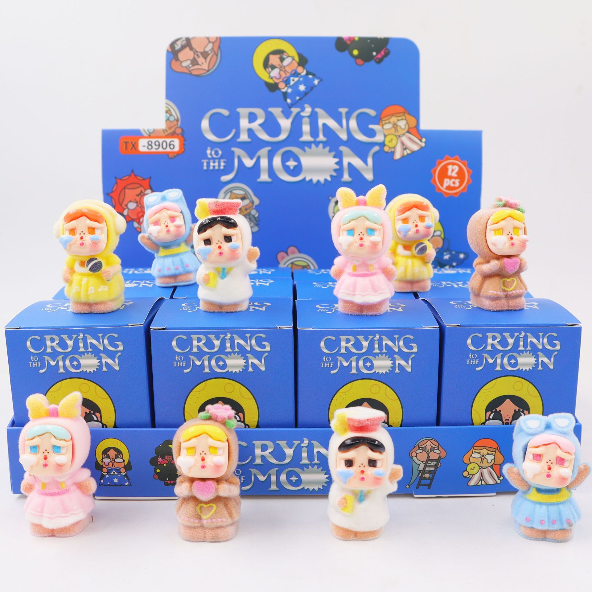 卡皮巴拉盲盒潮玩公仔树脂摆件盲袋儿童玩具神奇宝贝萌粒哭娃手办