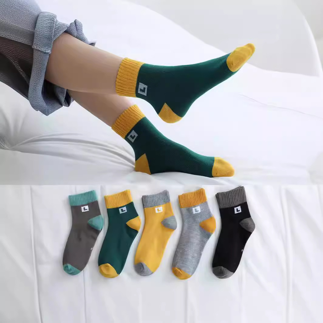 New autumn and winter children's socks cartoon mid-calf L style mixed socks for boys and girls Baby socks are available for drop shipping