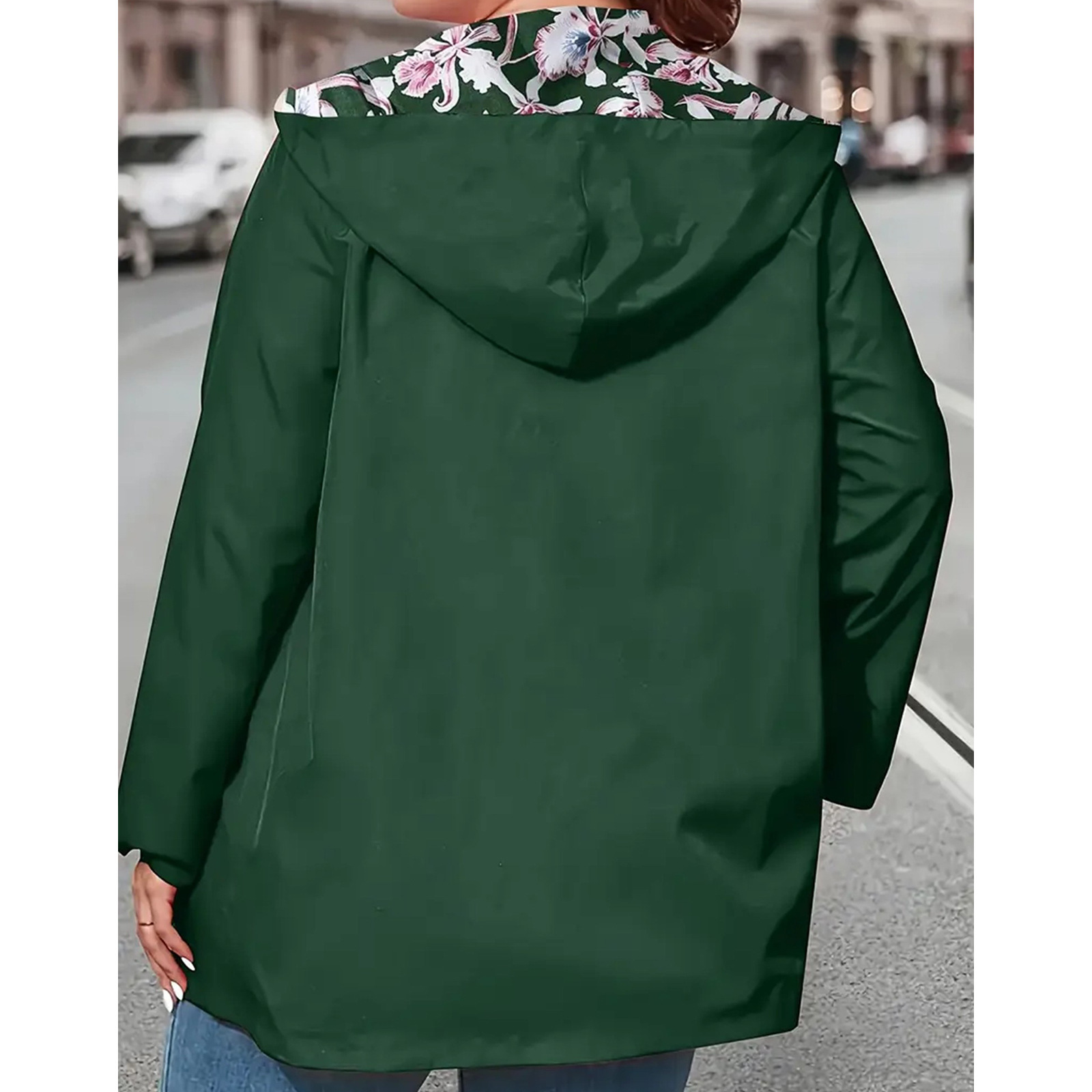 In 2025, Amazon's best-selling windbreaker with zipper and hood, lightweight outdoor windbreaker jacket, thin outdoor coat for women Specification drawing