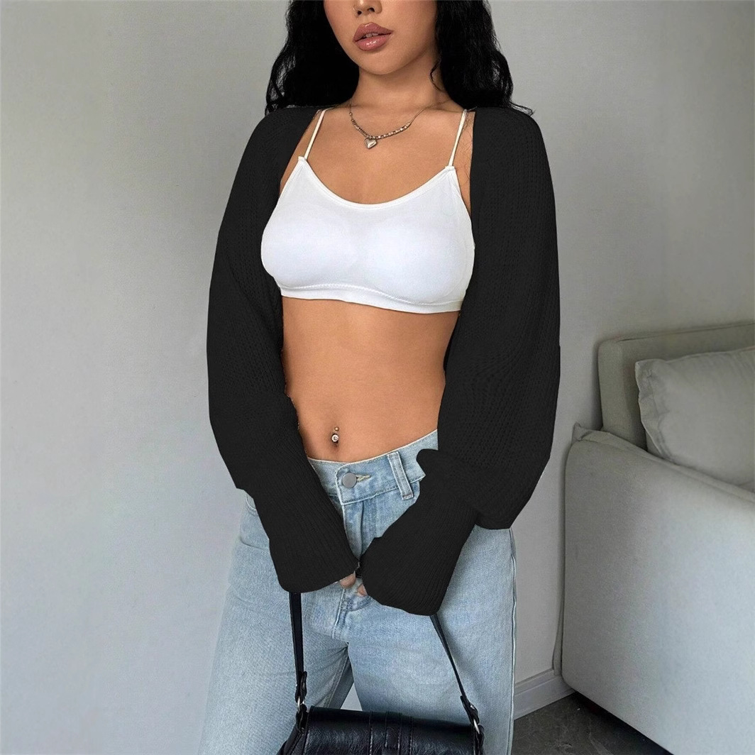 A loose and versatile knitted cardigan, short sweater and shawl coat for cross-border Amazon from Europe and America in 2025 Application Scenario