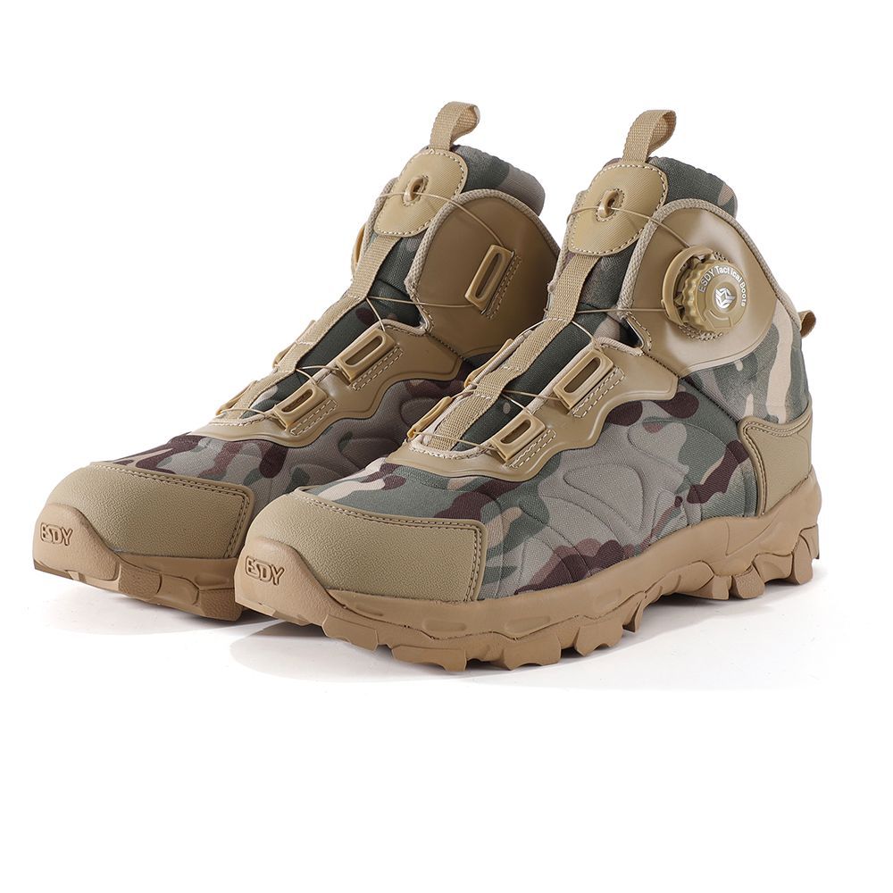 跨境ESDY快速反应自动扣系带登山鞋加绒户外徒步骑行休闲运动靴细节图