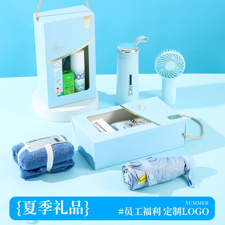 Summer coolness gift box, heatstroke prevention and cooling package, souvenir set, summer gift company, employee welfare, casual gift Specification image