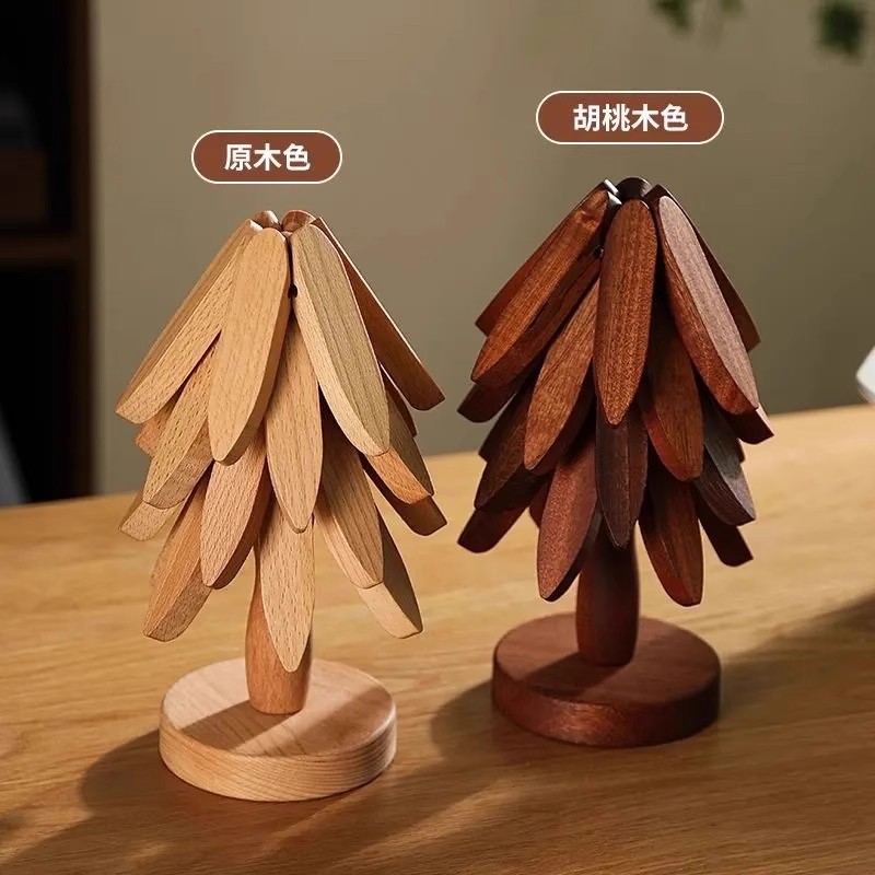 实木隔热垫餐垫防烫垫一棵树家用耐高温桌垫锅垫杯垫砂锅垫高级感细节图
