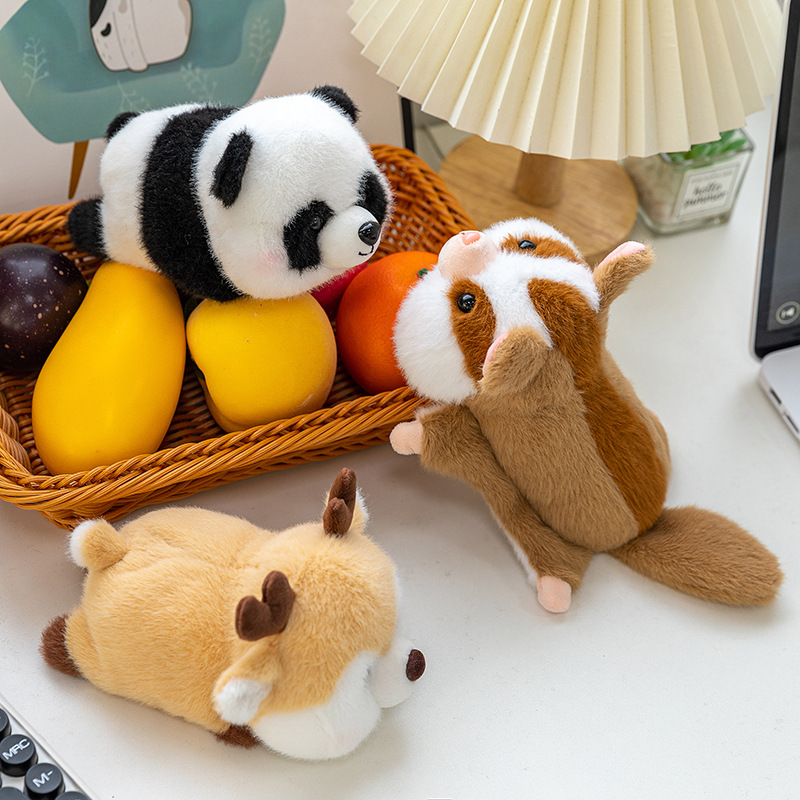 Cute and chubby face, cow plush toy, children's sleeping panda pillow, deer desk, wedding shower and spray Specification image
